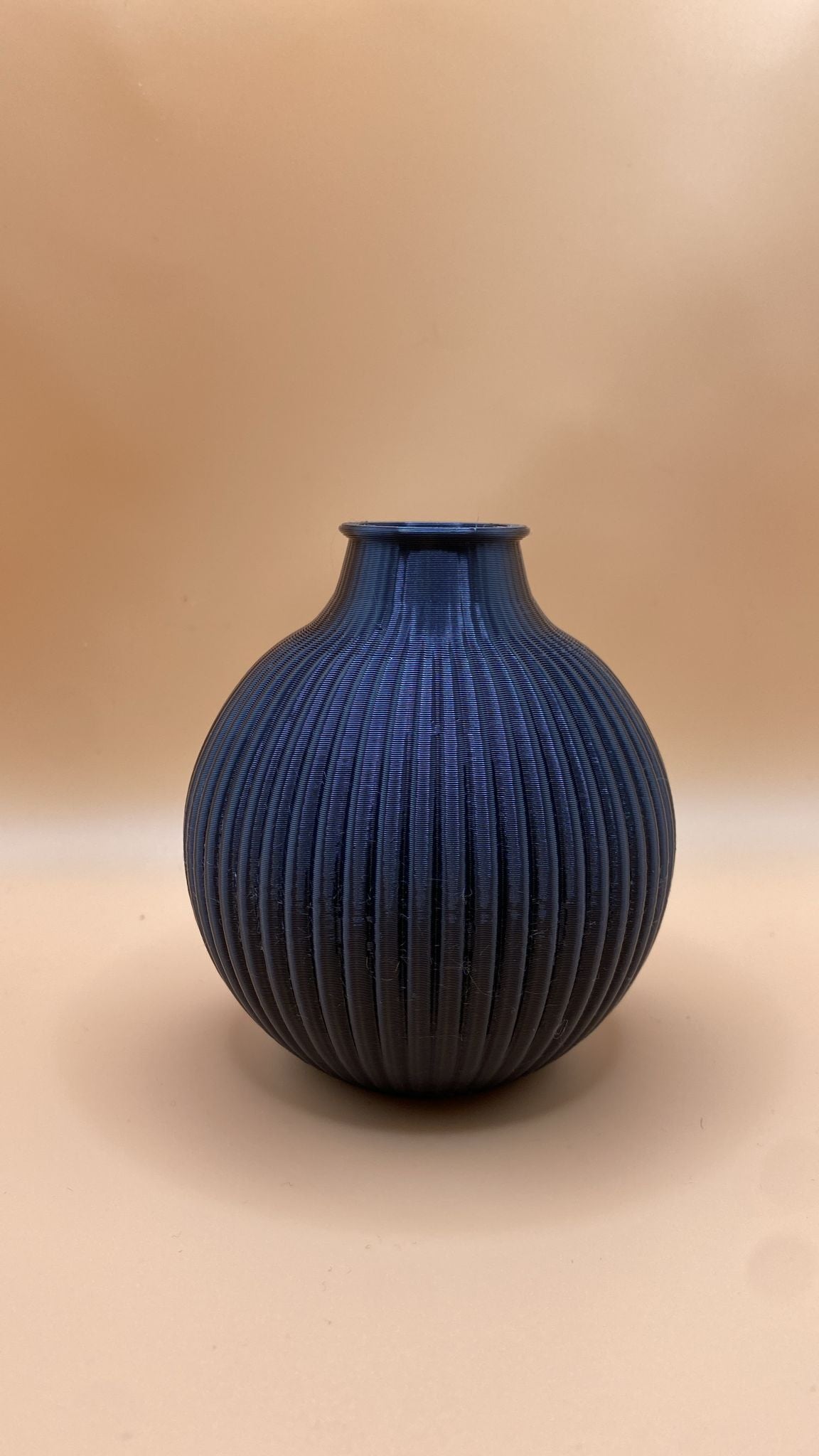 Modern Contemporary Ribbed Vase